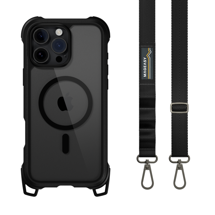 (Camera Control Edition) Odyssey M + Strap Rugged Utility Protective iPhone 16 Case with Lanyard